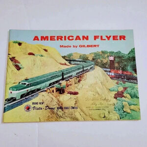 1956 American Flyer Model Railroad Catalog Made Gilbert 52 Color Pages Vintage